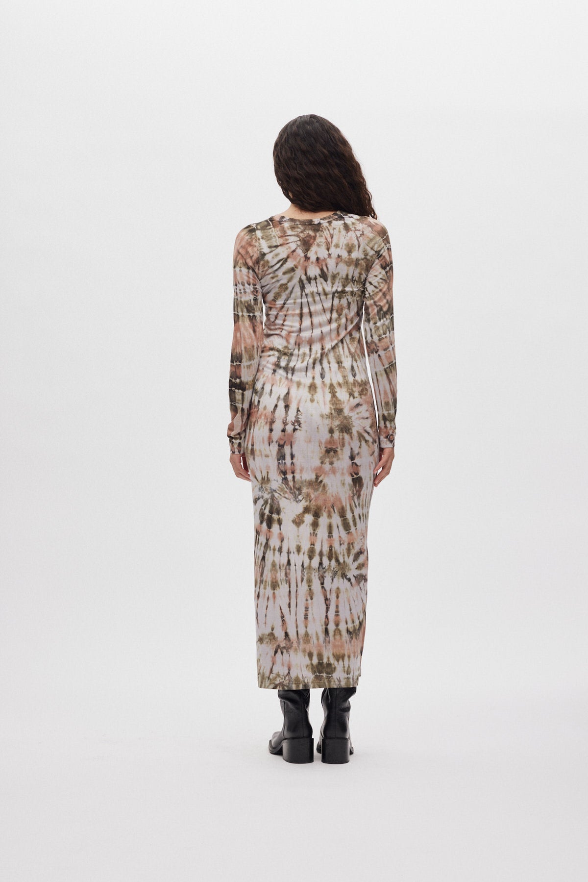 Simi - Lava long jersey dress I Rust combo
