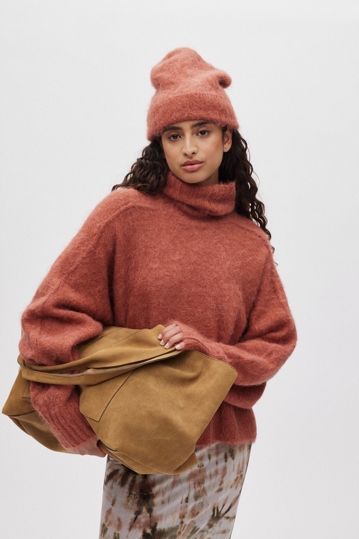 Semira - Heavy suede large bag I Whiskey