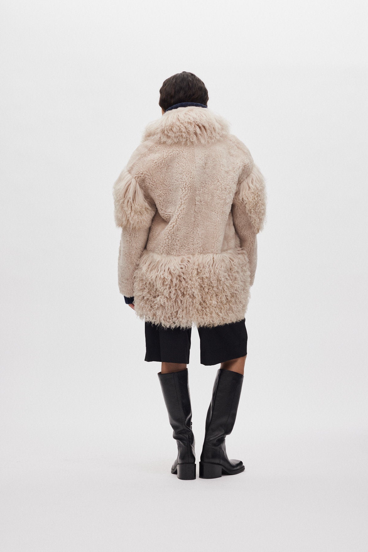 Stacia - Duo shearling jacket I Chalk