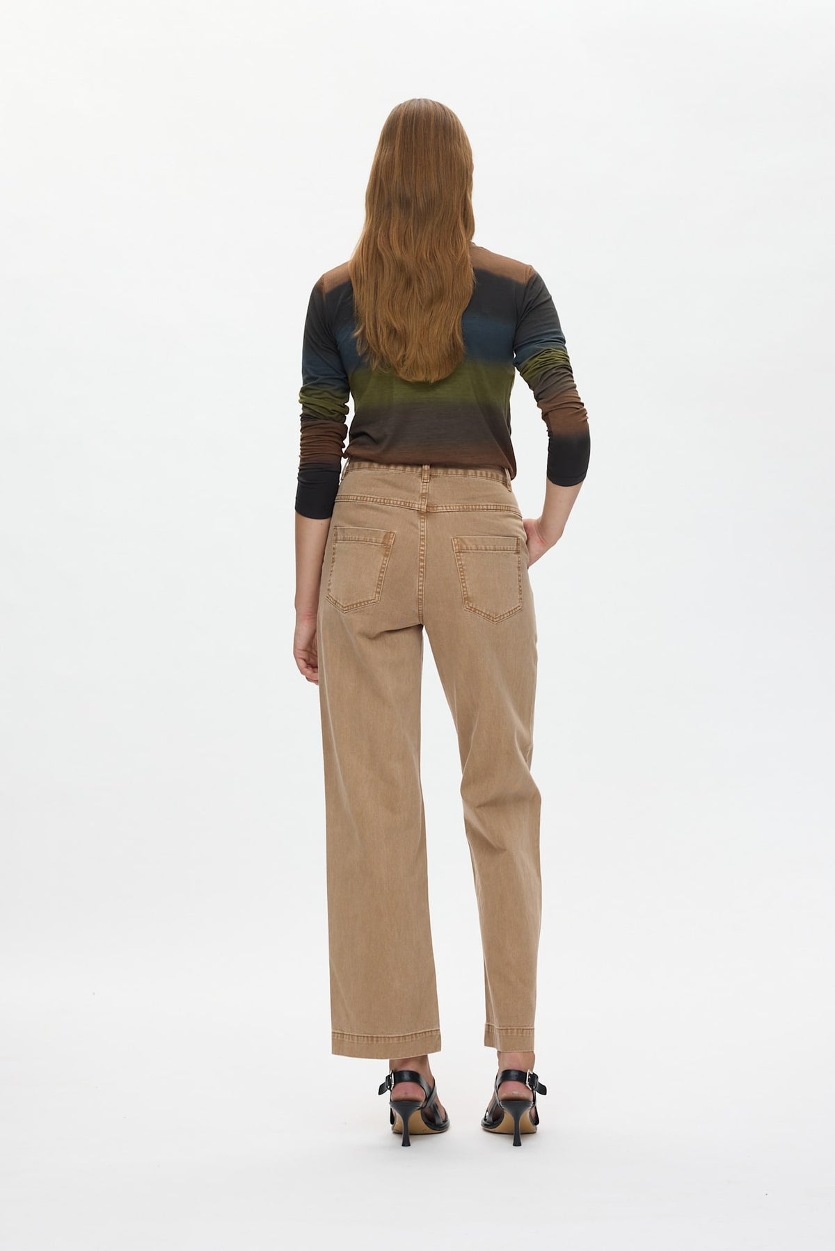 Sabina - Canvas pants I Washed tobacco