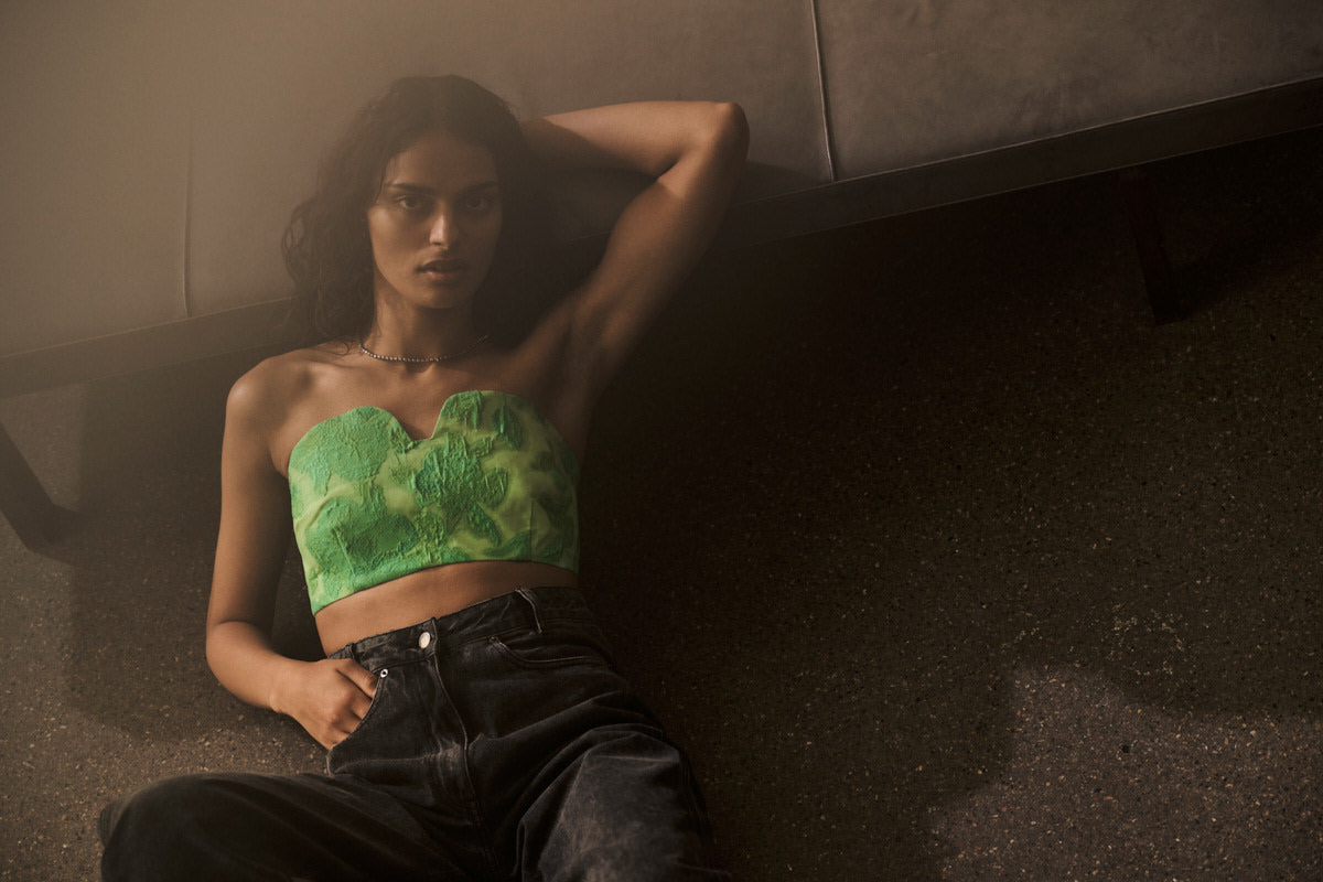 Lane - Denim black wide leg pants I Washed black denim