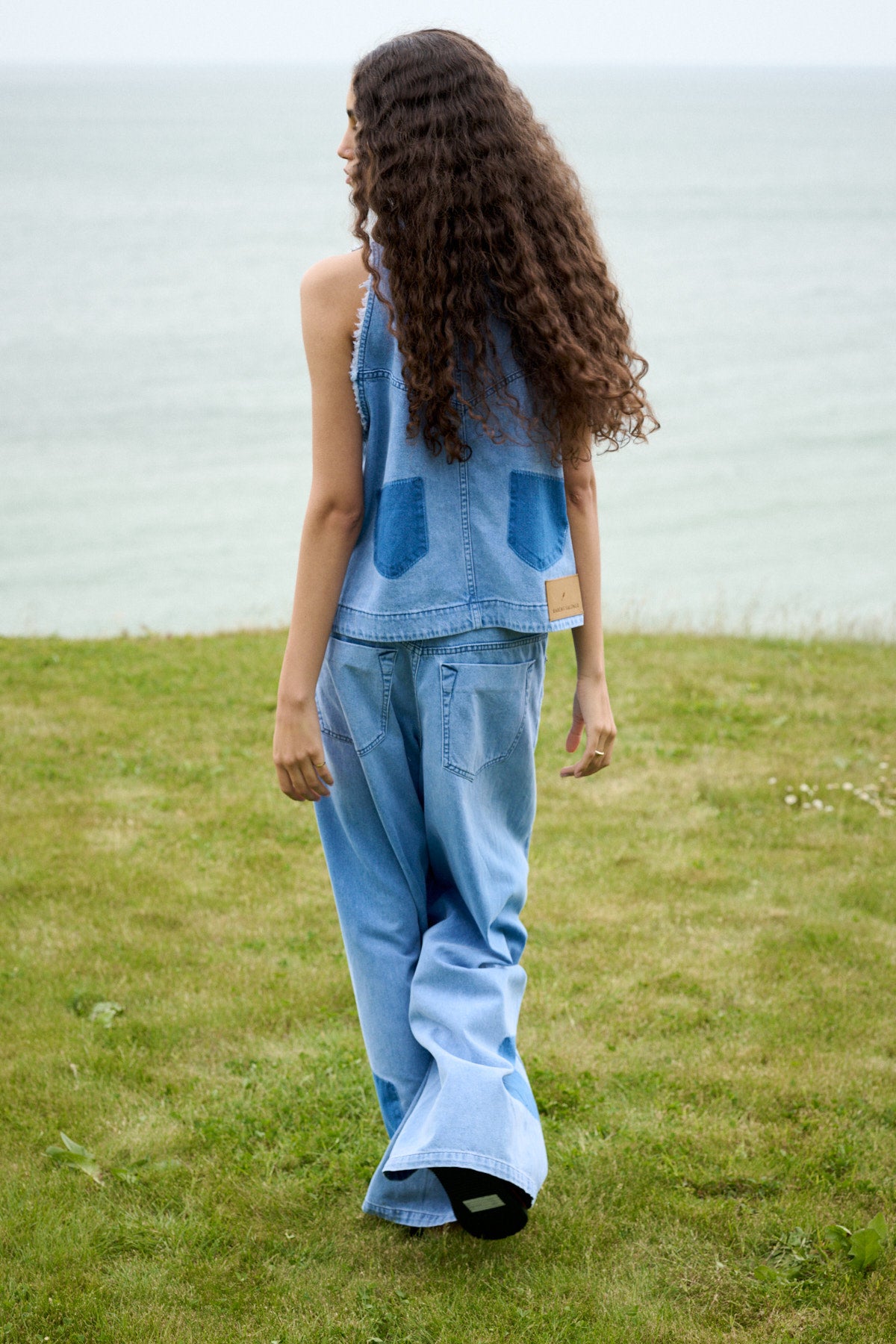 Lane - Light denim wide leg pants I Light washed denim