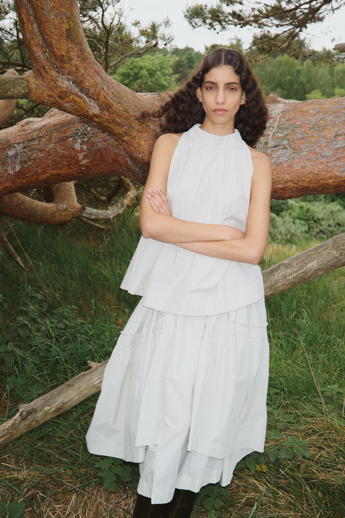 Annia - Poplin full top I Clay