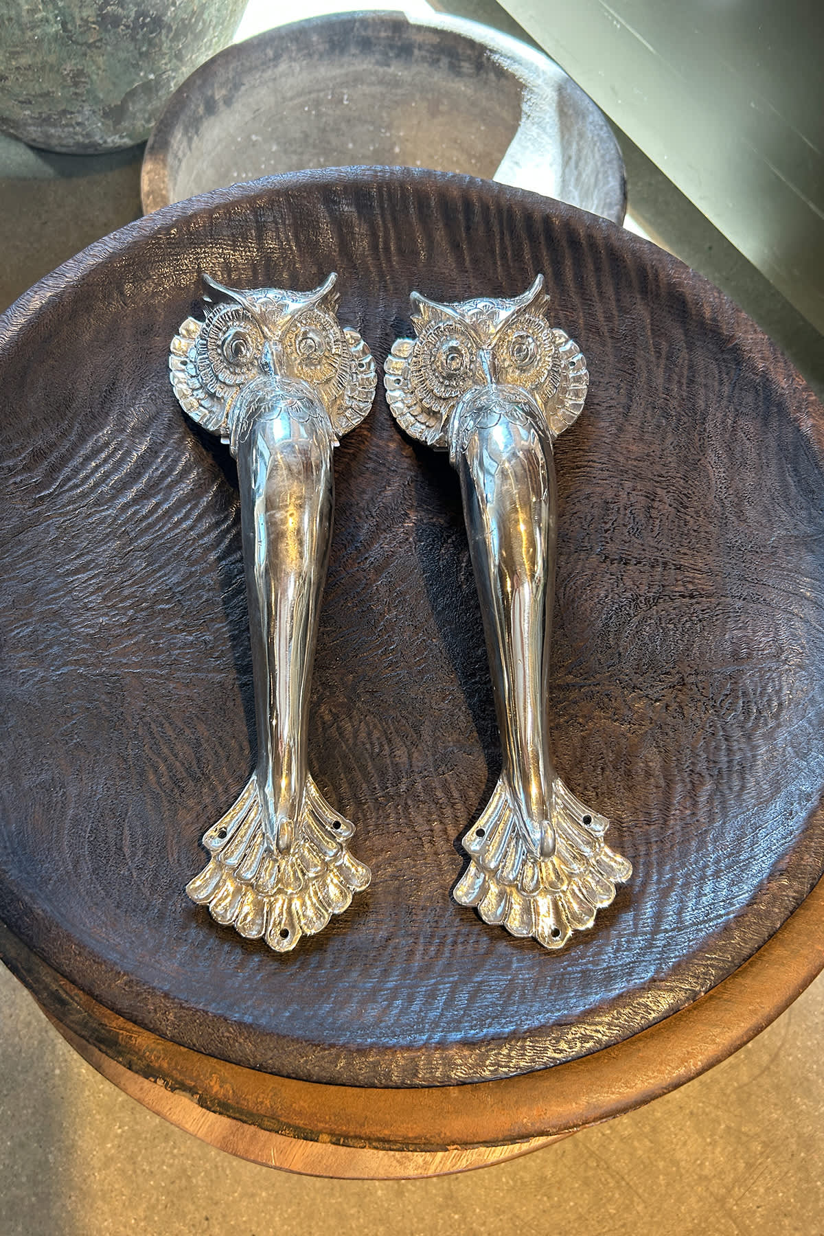 Owl Door Handle - Rabens Apartment I Brass