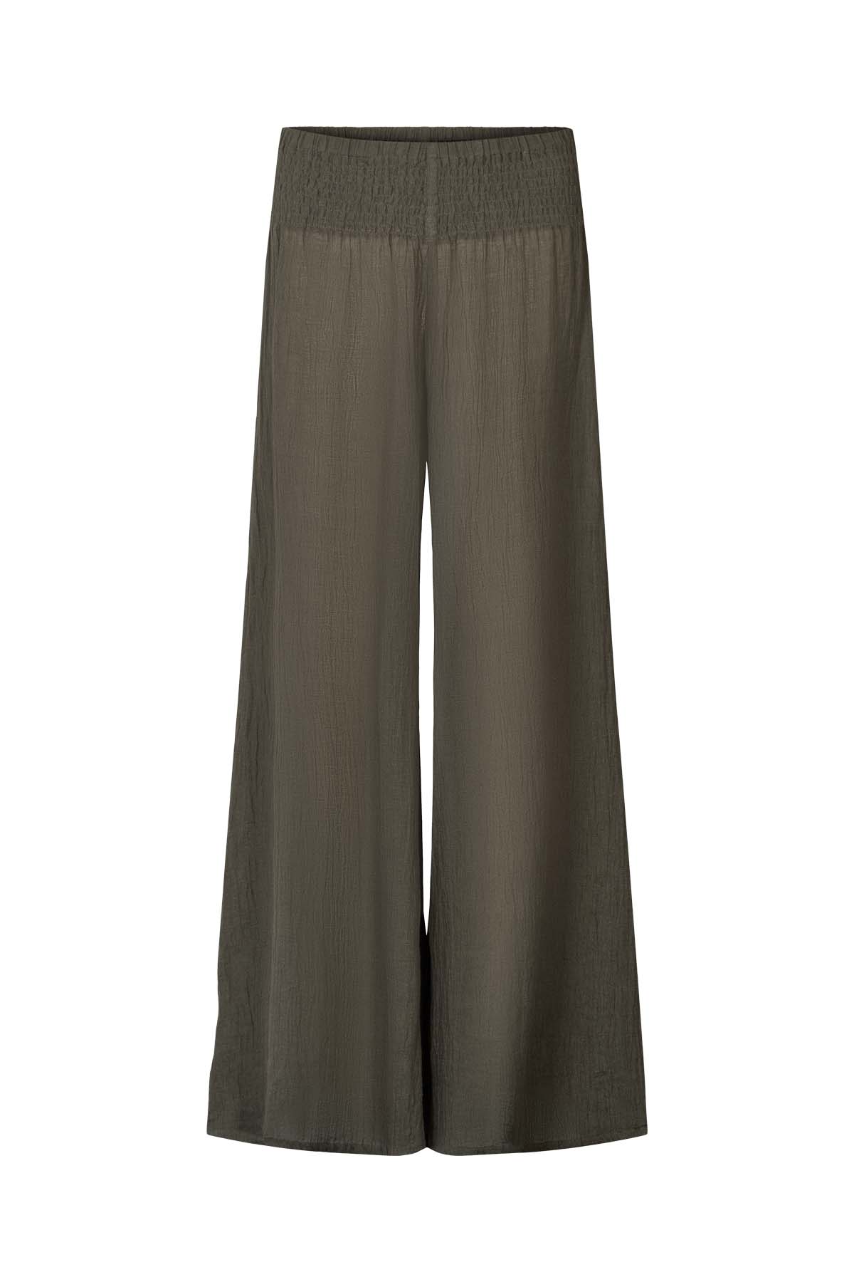 Karam - Crinkled wide leg pants I Faded black
