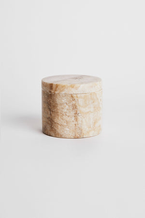 Round Marble Jar with Lid - Rabens Apartment I Champagne