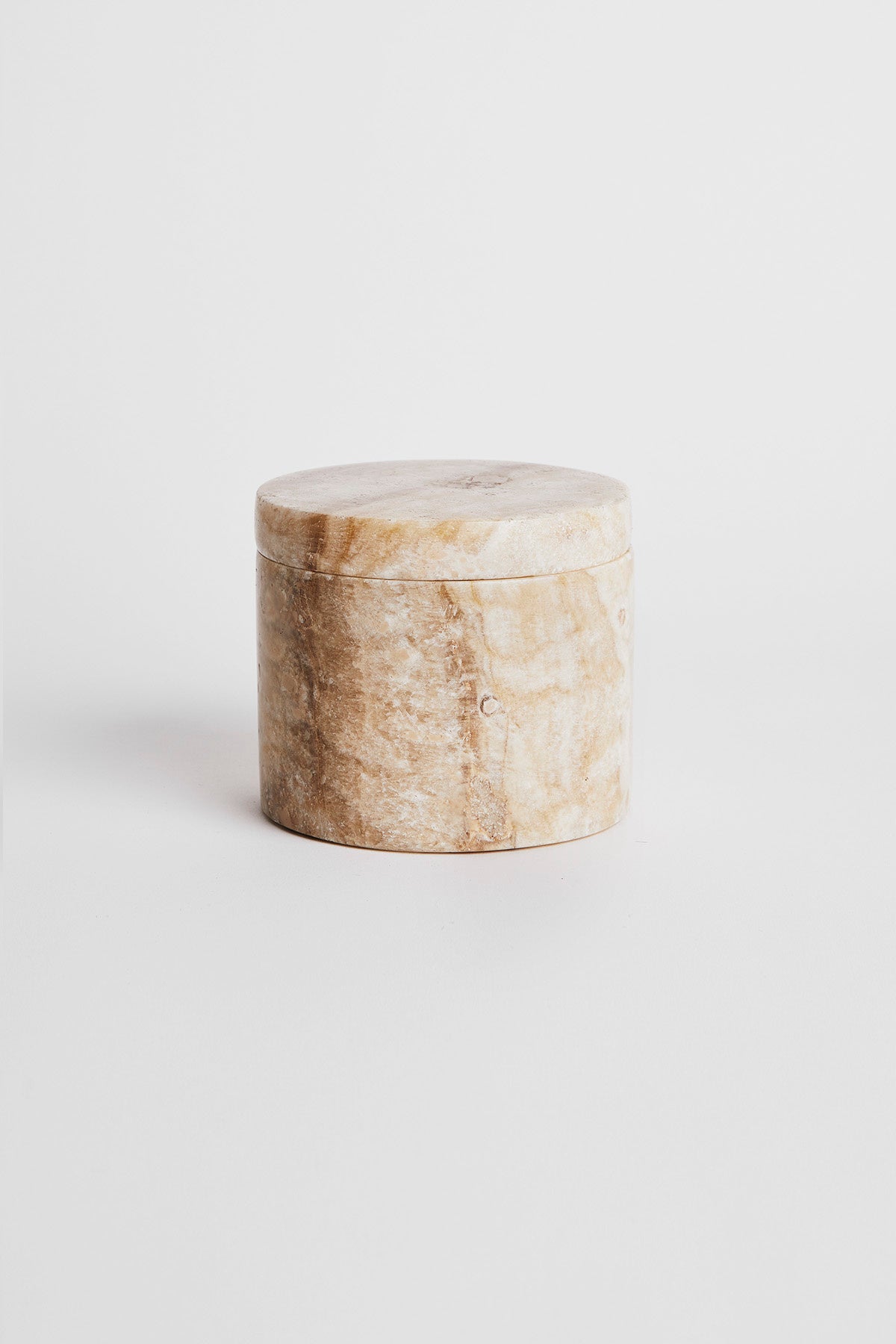 Round Marble Jar with Lid - Rabens Apartment I Champagne