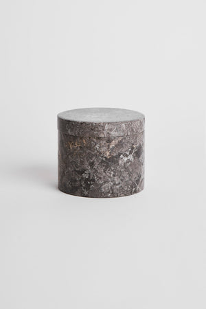 Round Marble Jar with Lid - Rabens Apartment I Light Grey