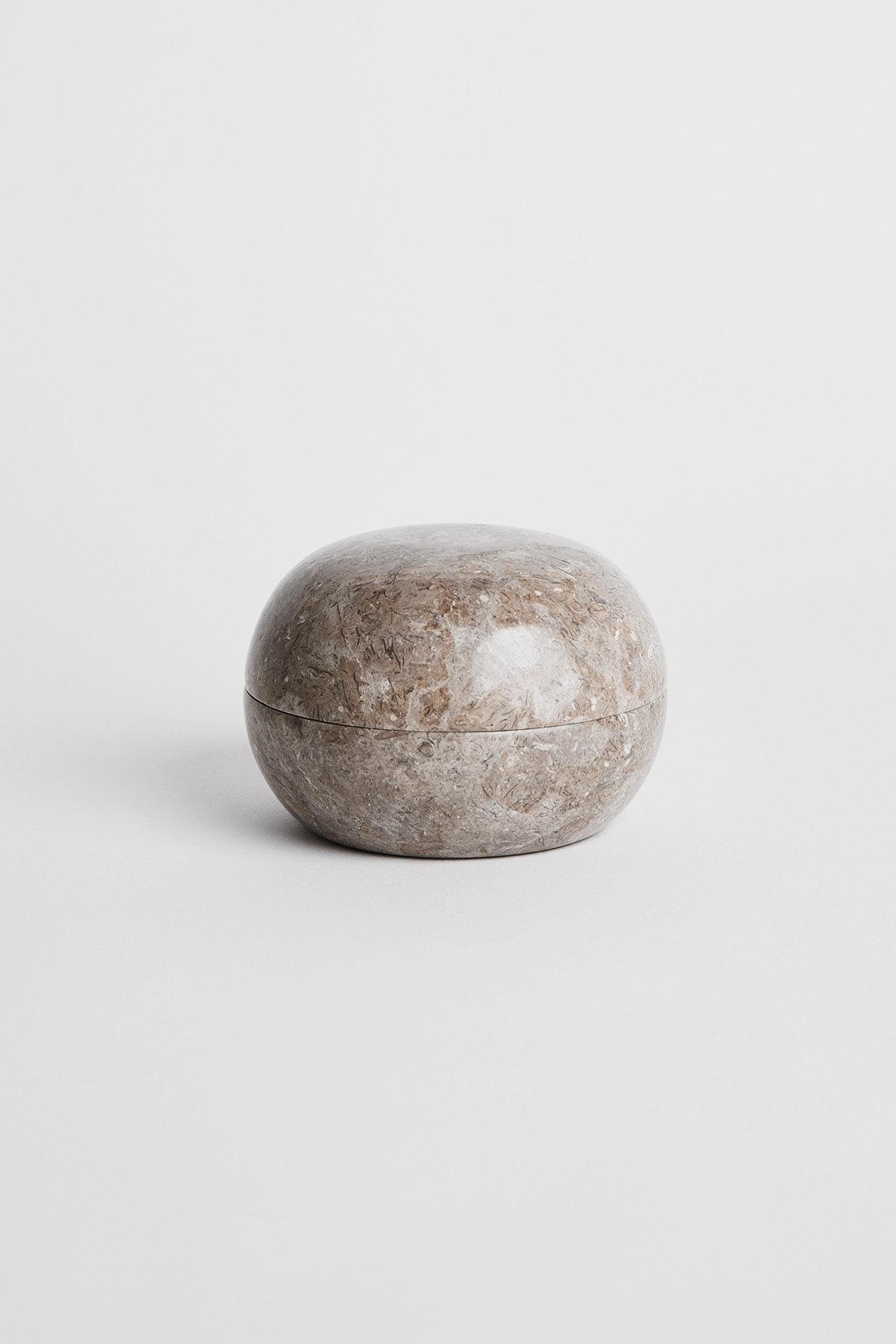 Chubby Marble Bowl with Lid - Rabens Apartment I Light Grey