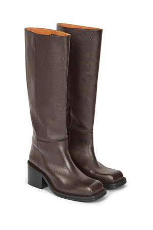 Prana - Chunky heel boot I Dark brown