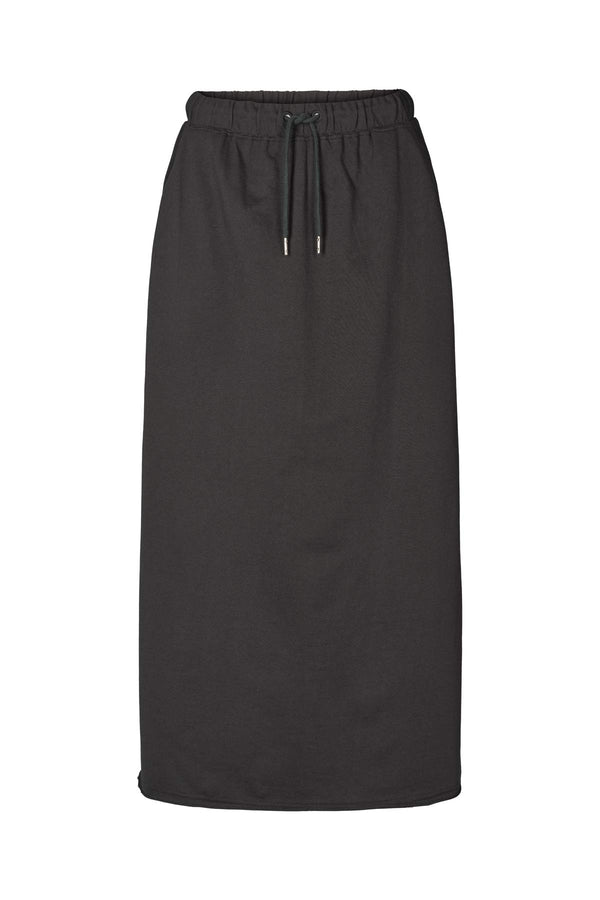 Hanni -Light stretch long skirt I Faded black