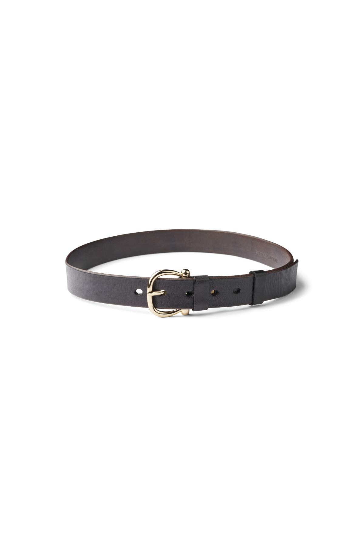 Leather slim belt - Gerly I Dark brown