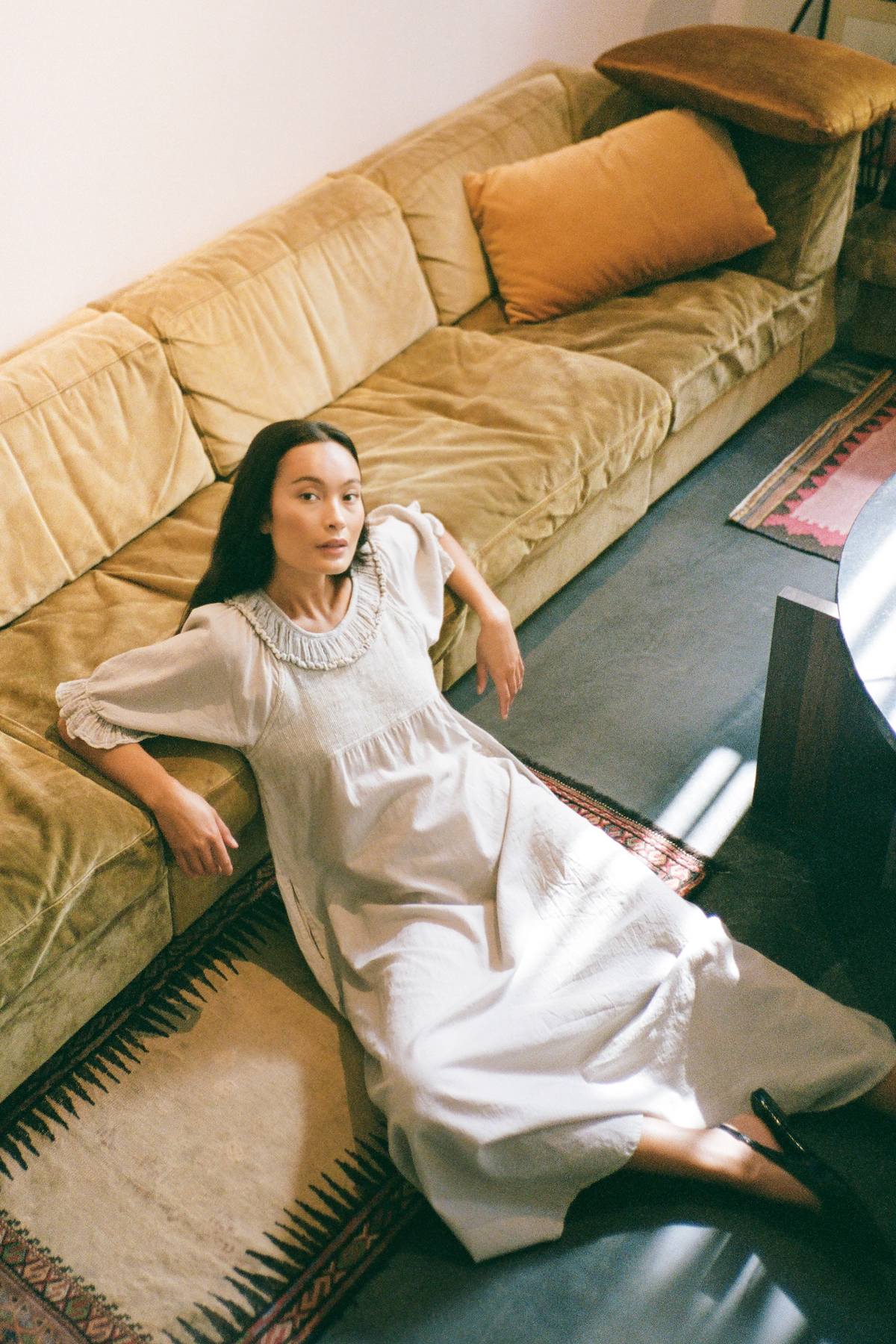 Dorothea - Cotton long angel dress I Sandy
