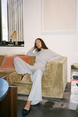 Knit lounge wide pants - Filine I Grey melange