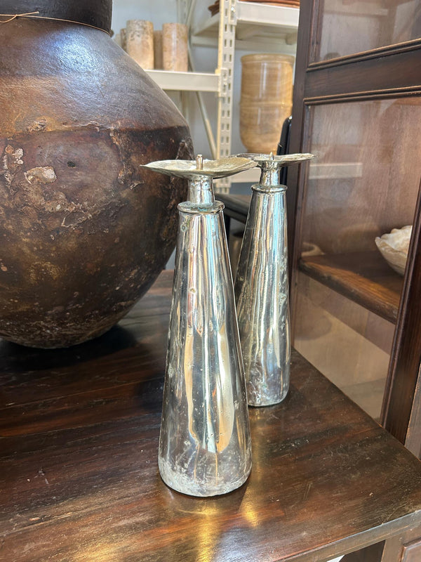Bronce Candlestick - Rabens Apartment I Silver Brass