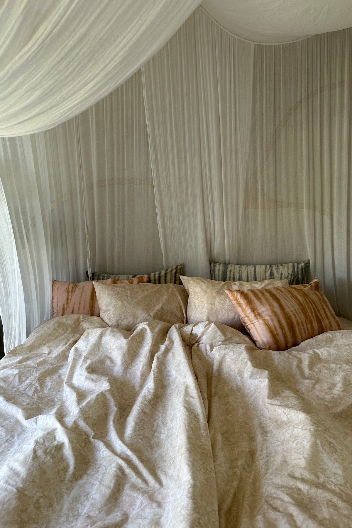 Marbled pillow sham - Pillow sham 50x70 cm I Ivory