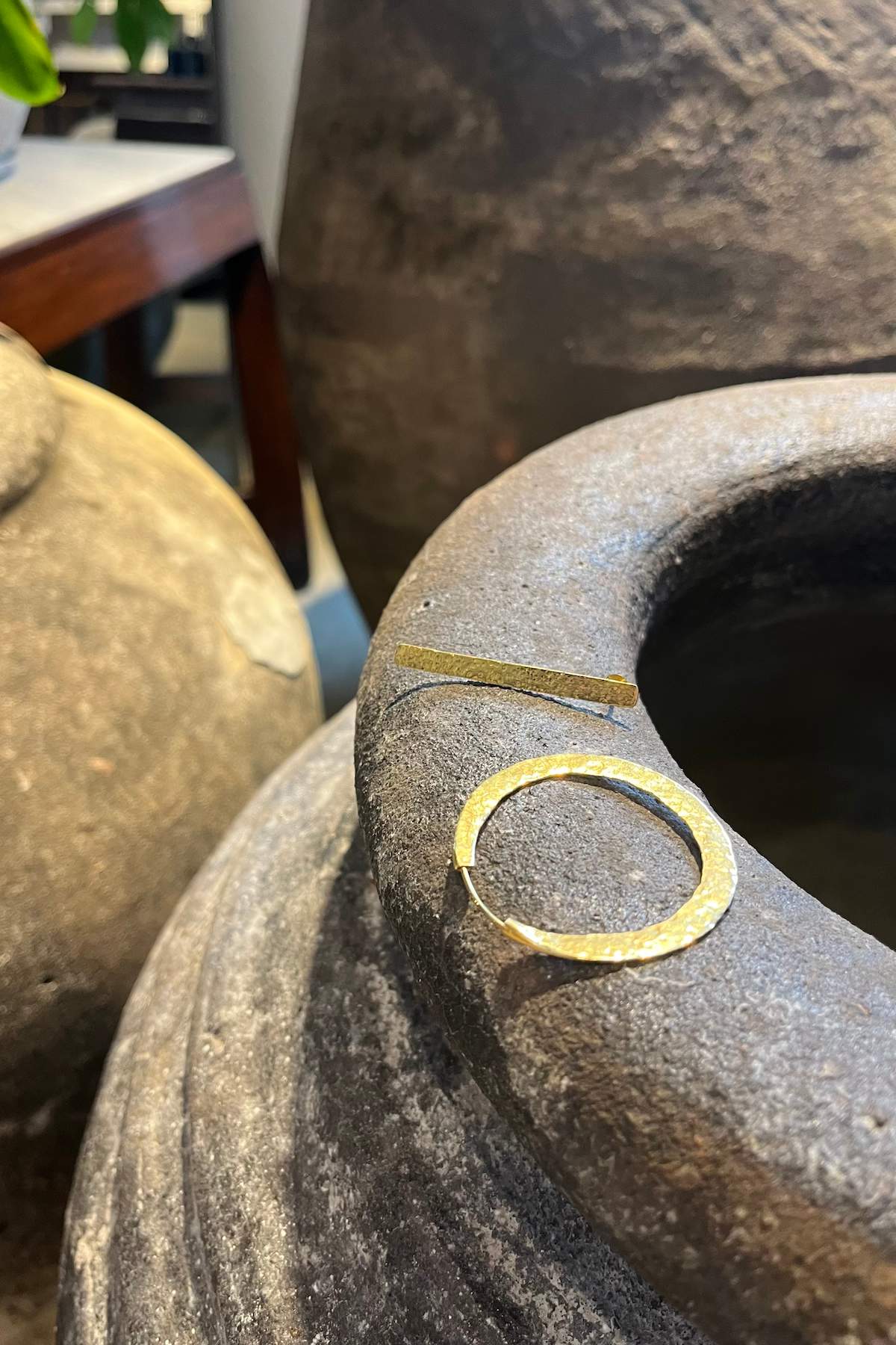 Nafsu - Hammered hoop S I Gold plated