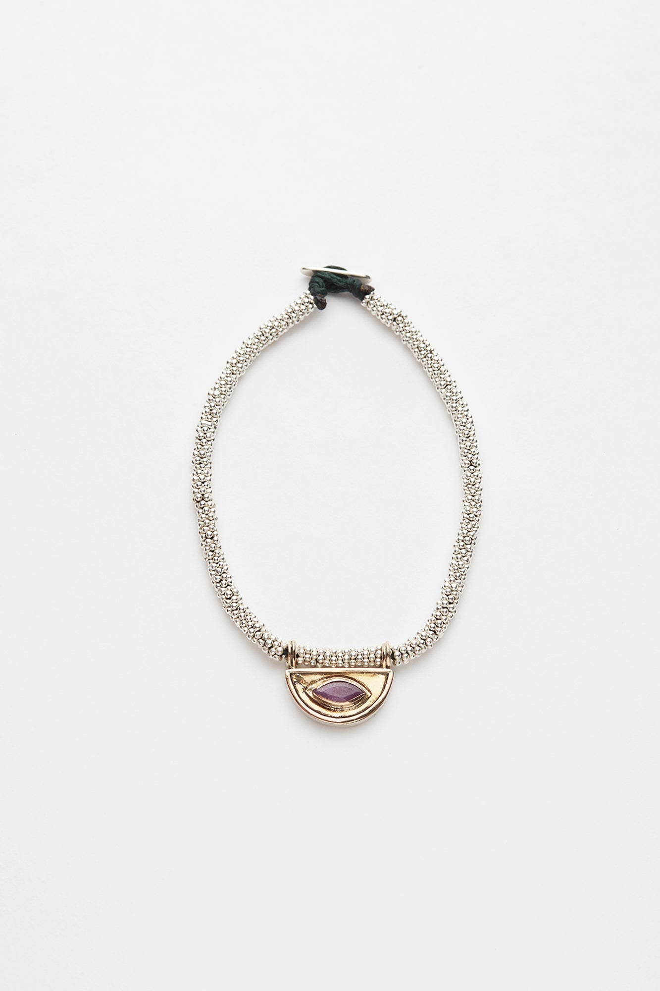 Nafsu- Bead bracelet w/gold fertility pendant I Red Ruby