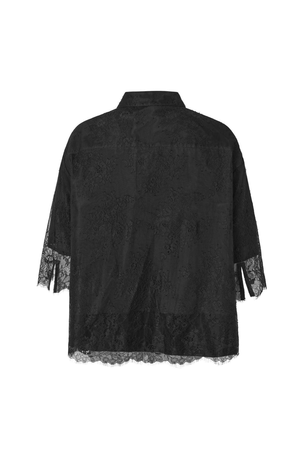 Babara - Laced multi layer shirt I Black