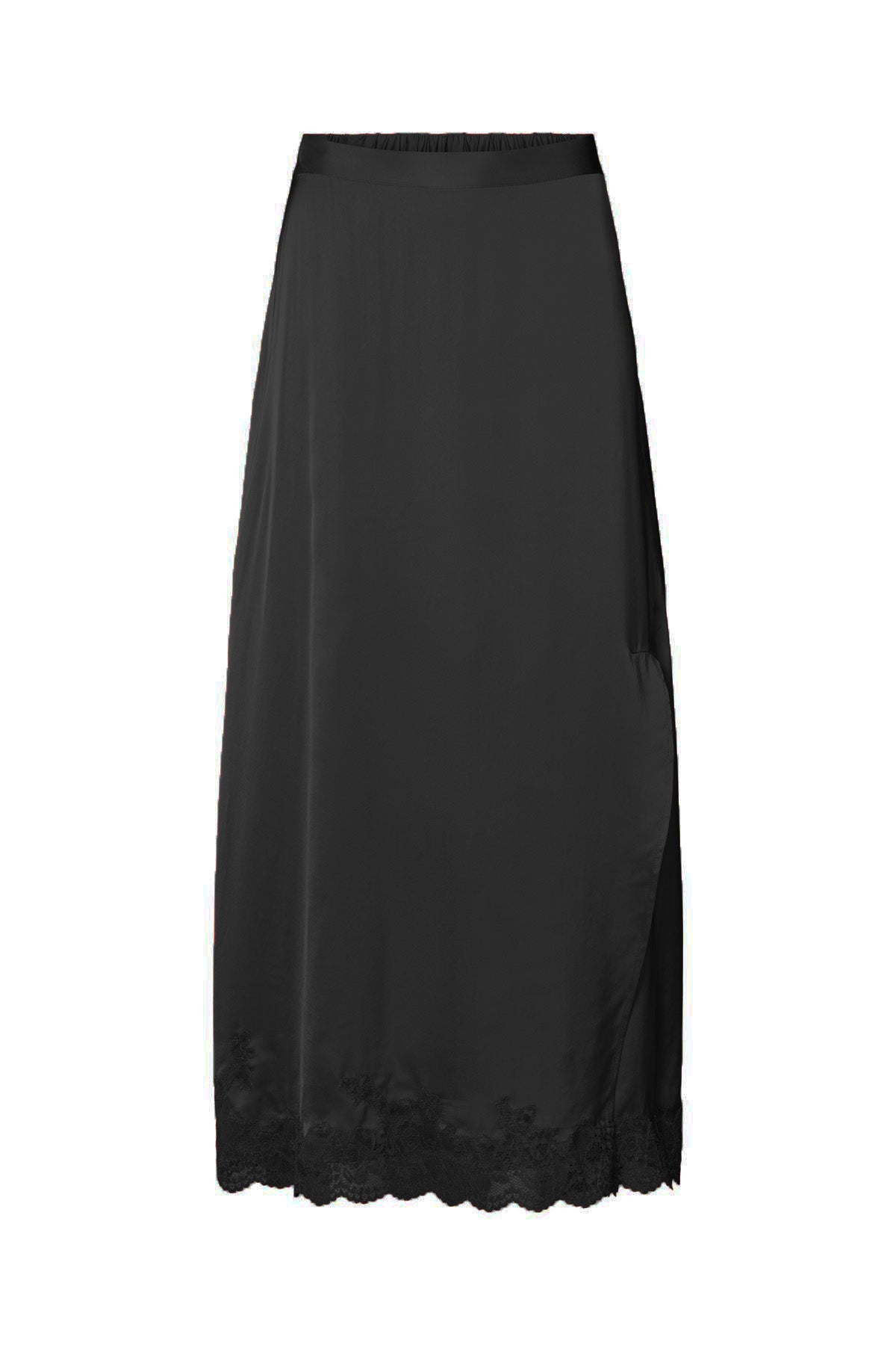 Lamim - Solid lacey skirt I Black