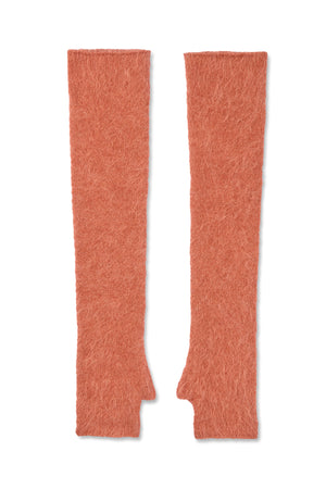 Lorisa - Fluffy knit sleeves I Redwood