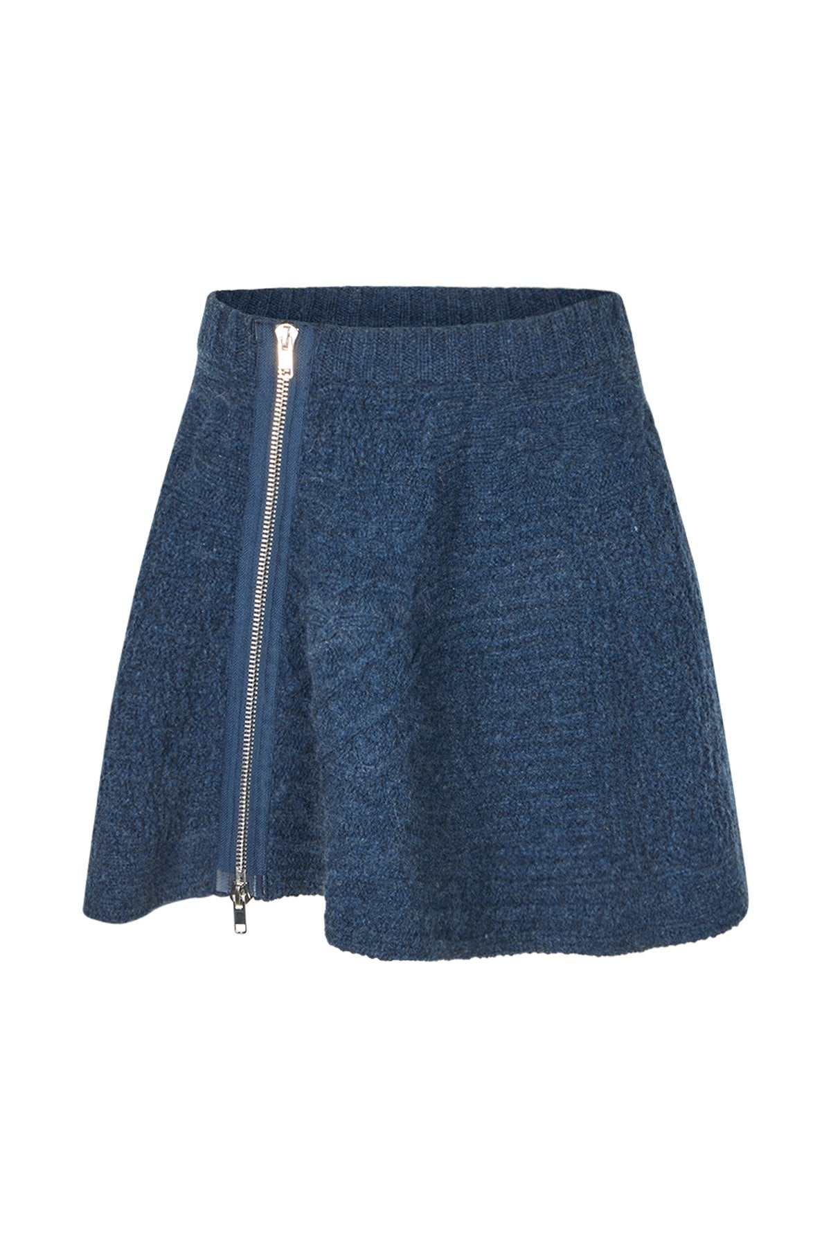 Joleen - Patchwork knit skirt I Indigo
