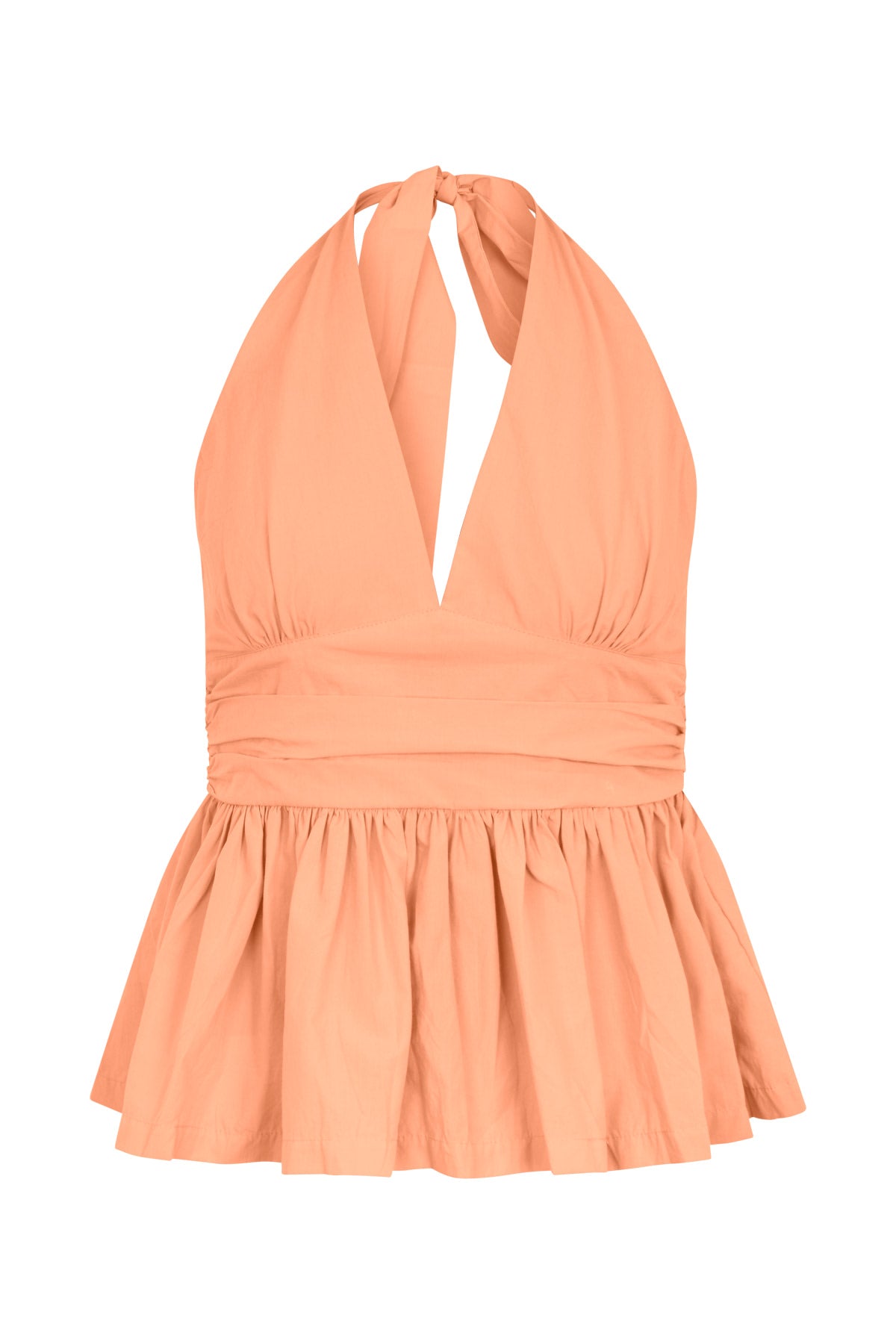 Izma - Poplin halter top I Mandarin