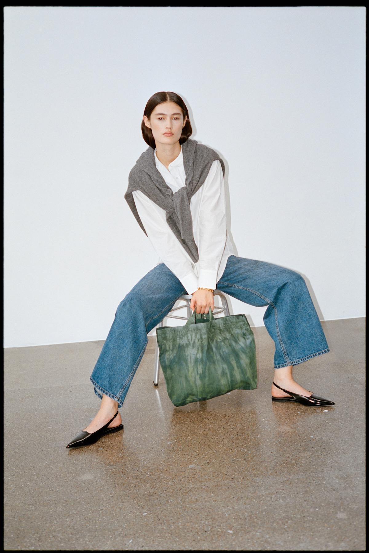 Dalani - Woolcash boxy sweater I Dark grey melange