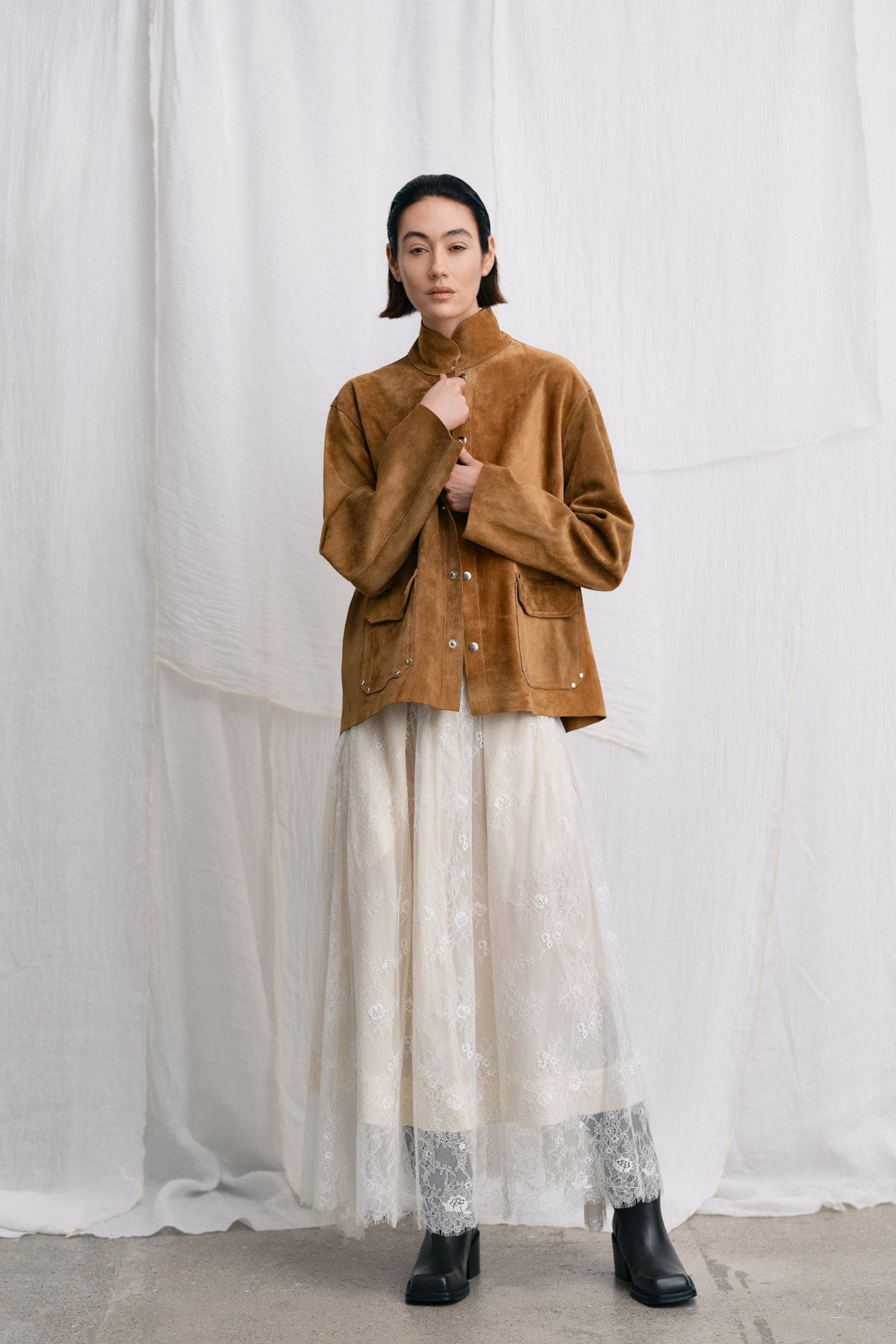 Monette - Laced multi layer skirt I Off white