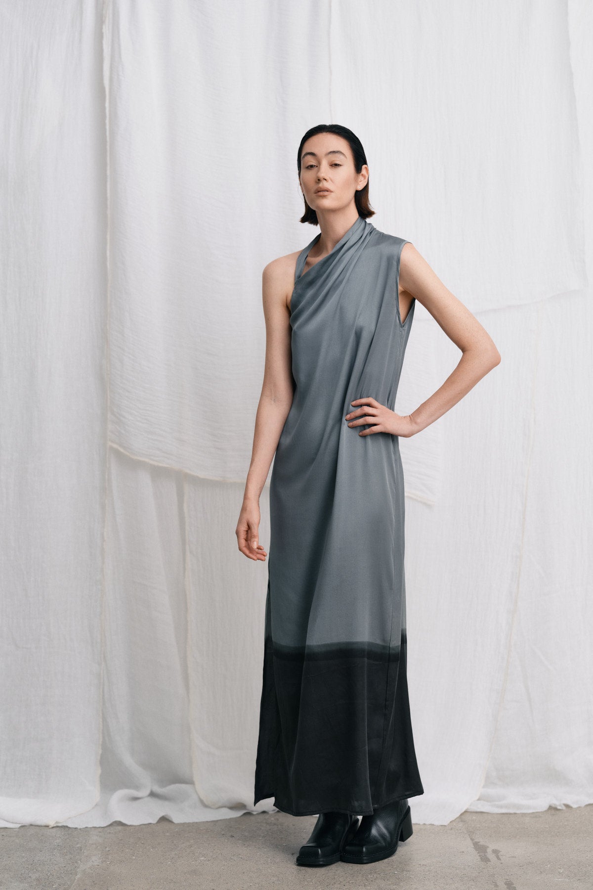Madia - Horizon dress I Grey/black