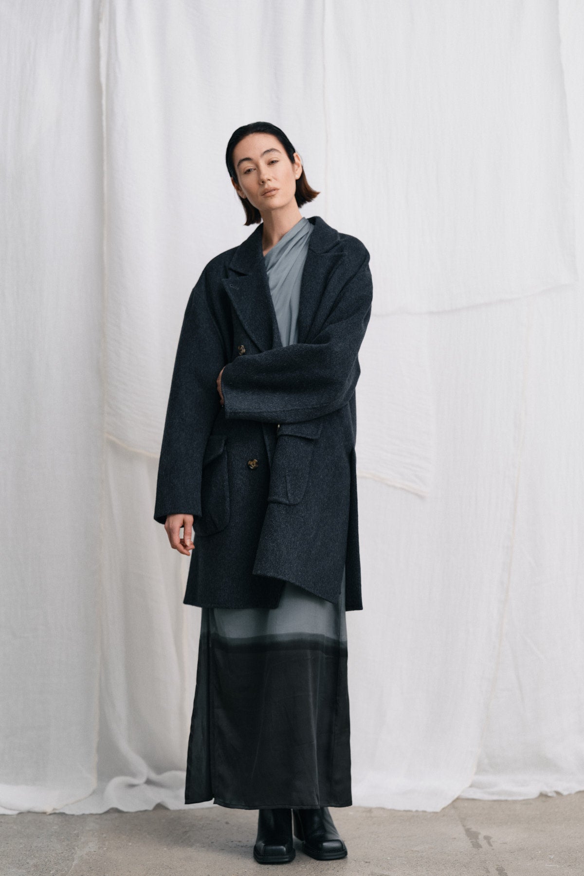 Madia - Horizon dress I Grey/black