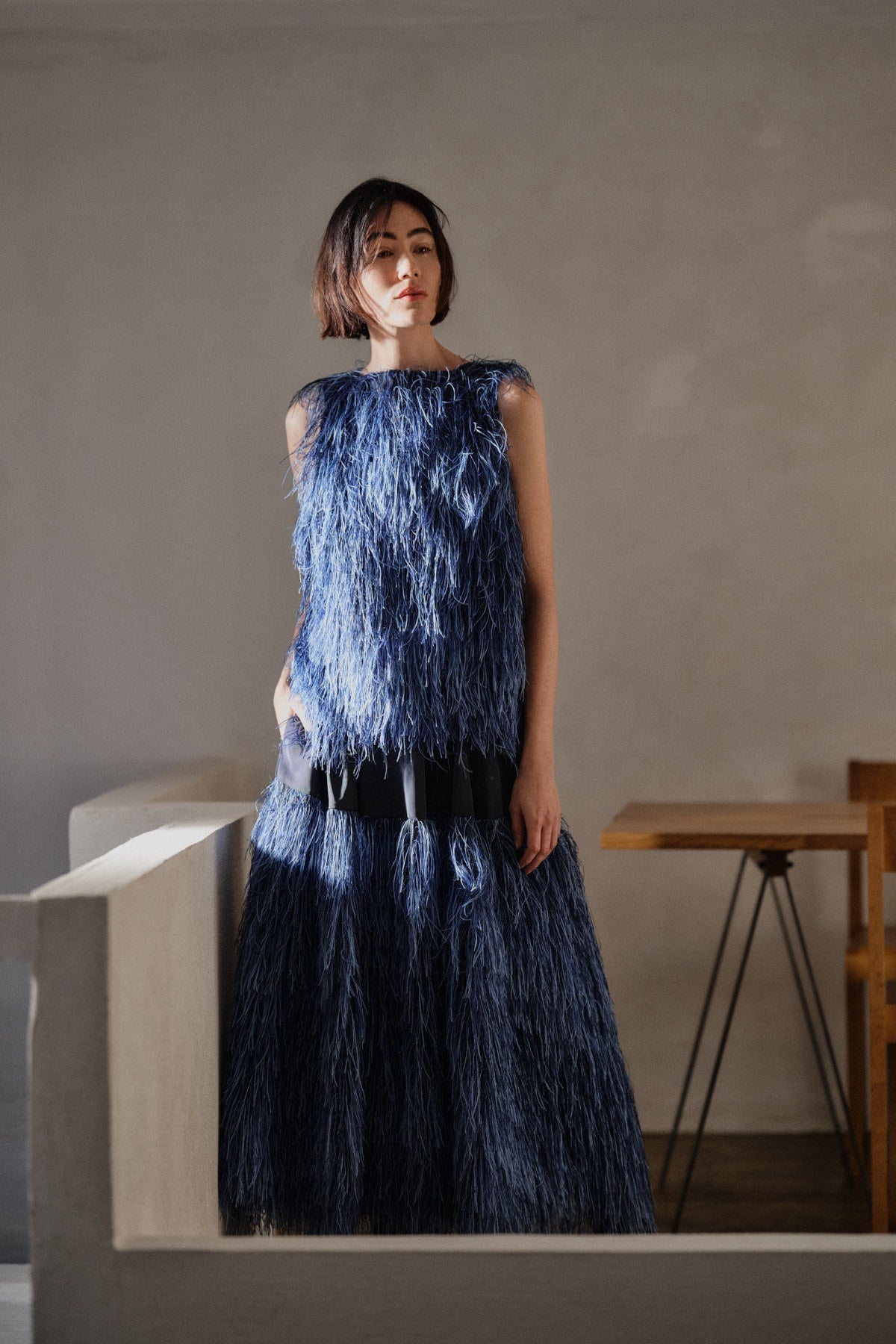 Magna - Plume combo full skirt I PRE-ORDER I Navy