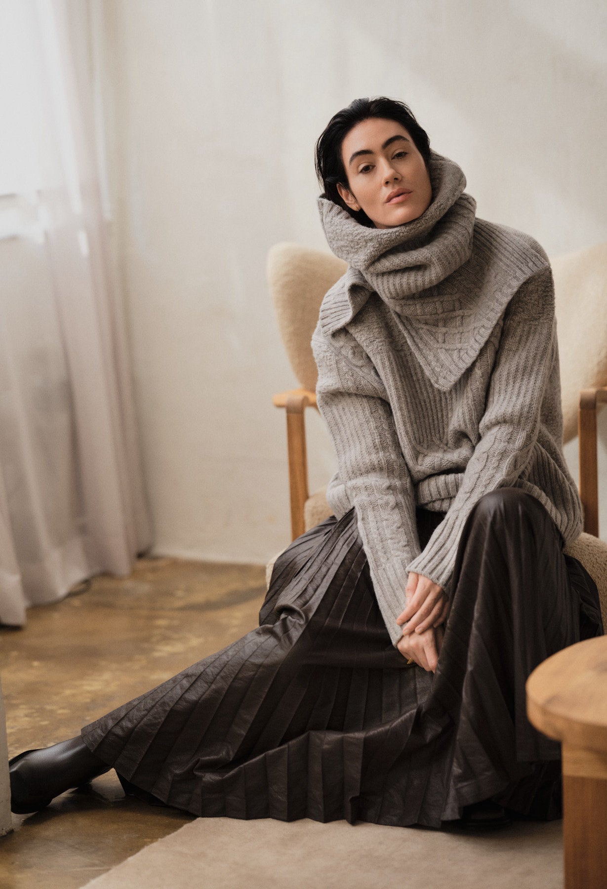 Simonia - Pleats skirt I French toast