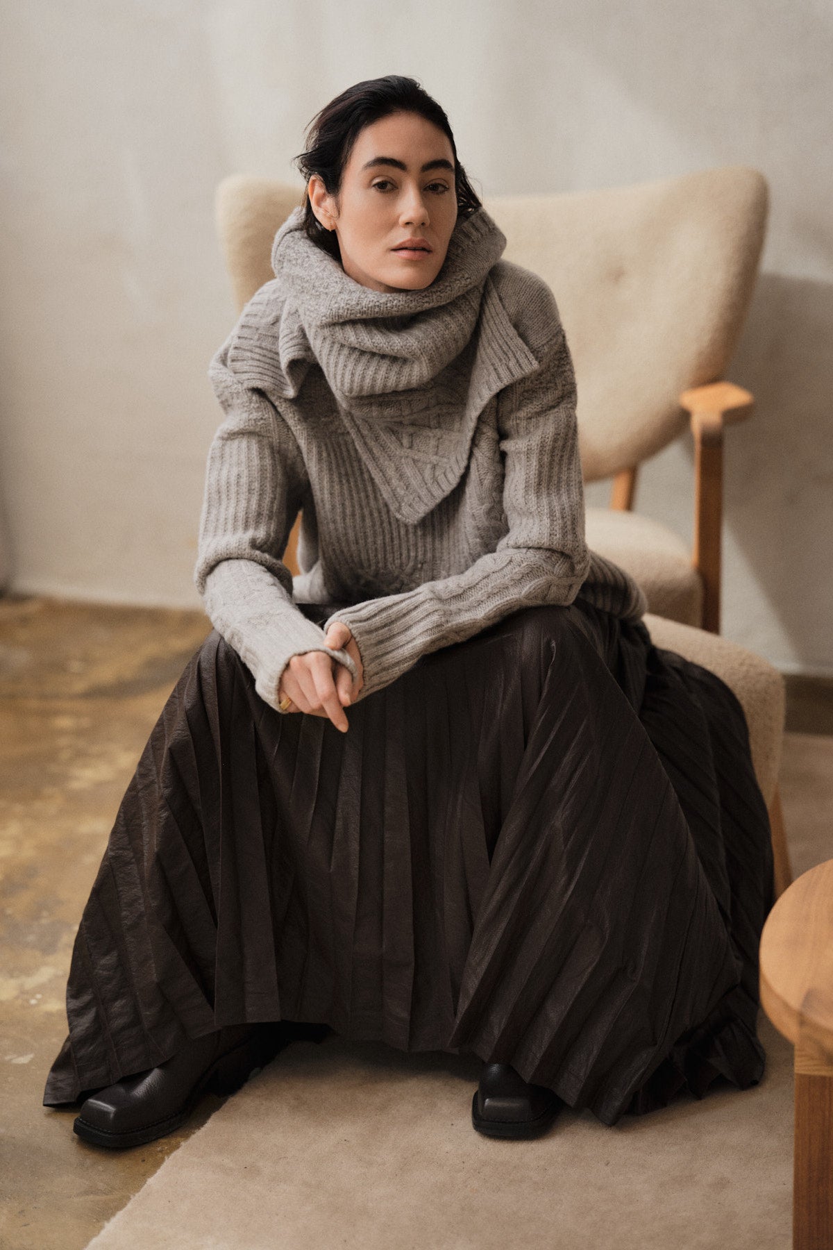 Simonia - Pleats skirt I French toast