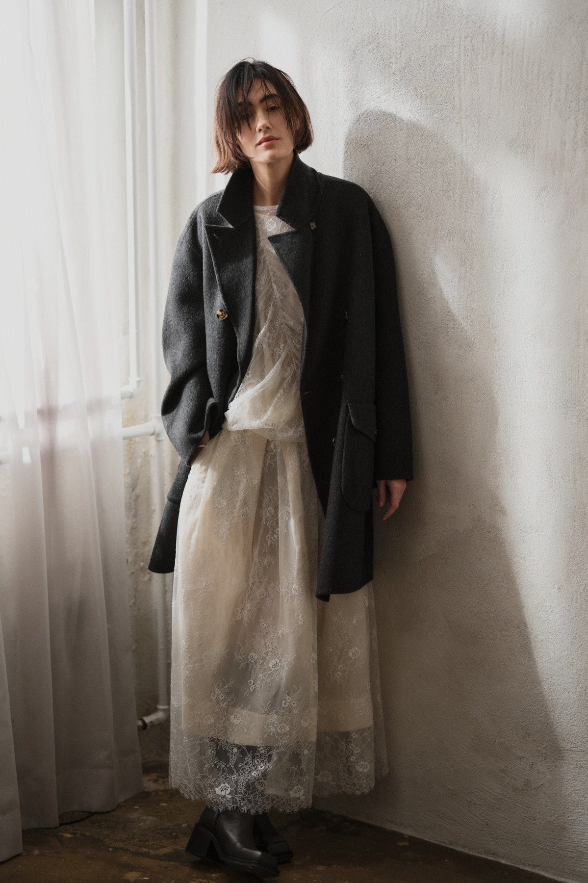 Monette - Laced multi layer skirt I Off white