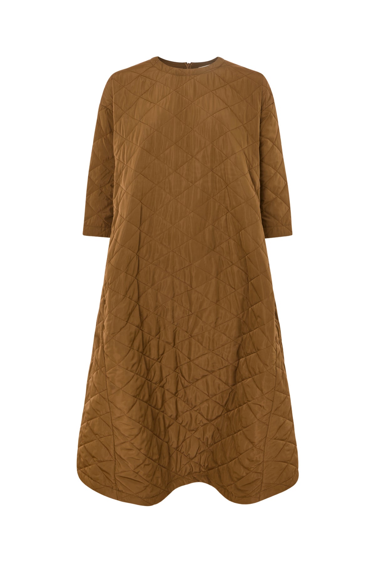 Pamala - Tech quilt dress I Chestnut