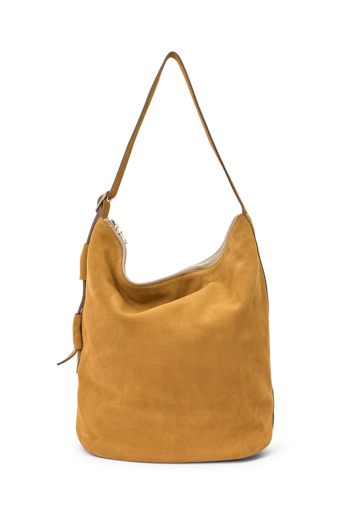 Shamika - Heavy suede shoulder bag I Whiskey
