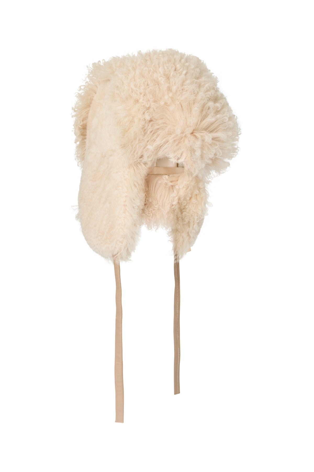 Lune - Duo shearling hat I Chalk