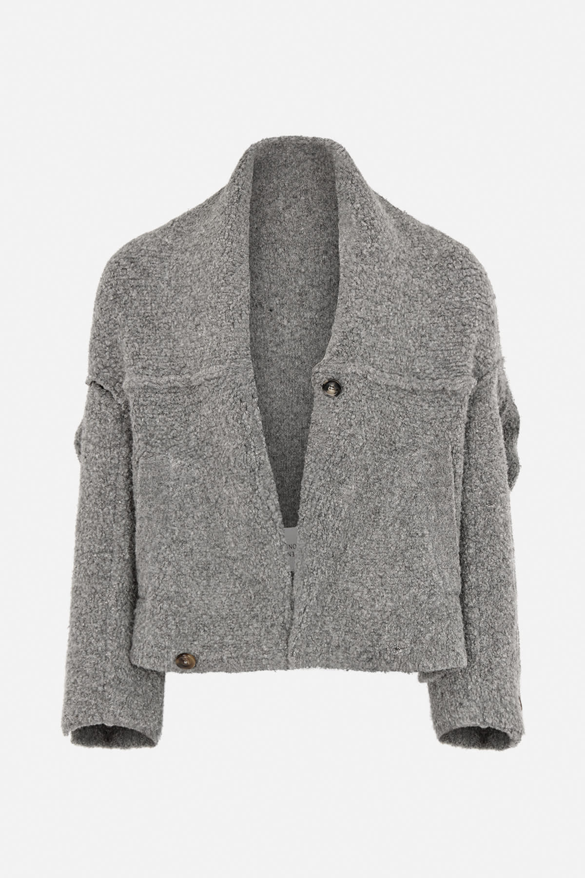 Emel - Sheep knit reverse jacket I Grey melange