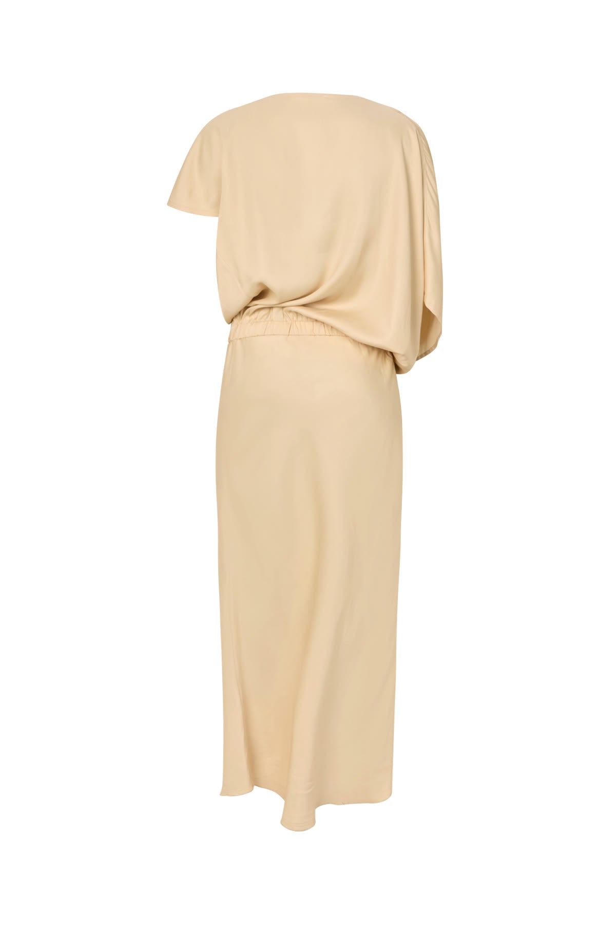 Mila - Ripple drape dress I Sand Dollar