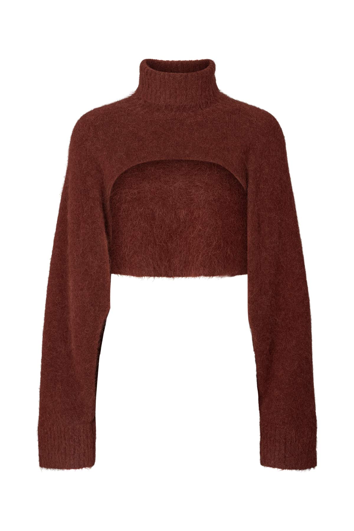 Adora - Fluffy arm warmer I Burgundy
