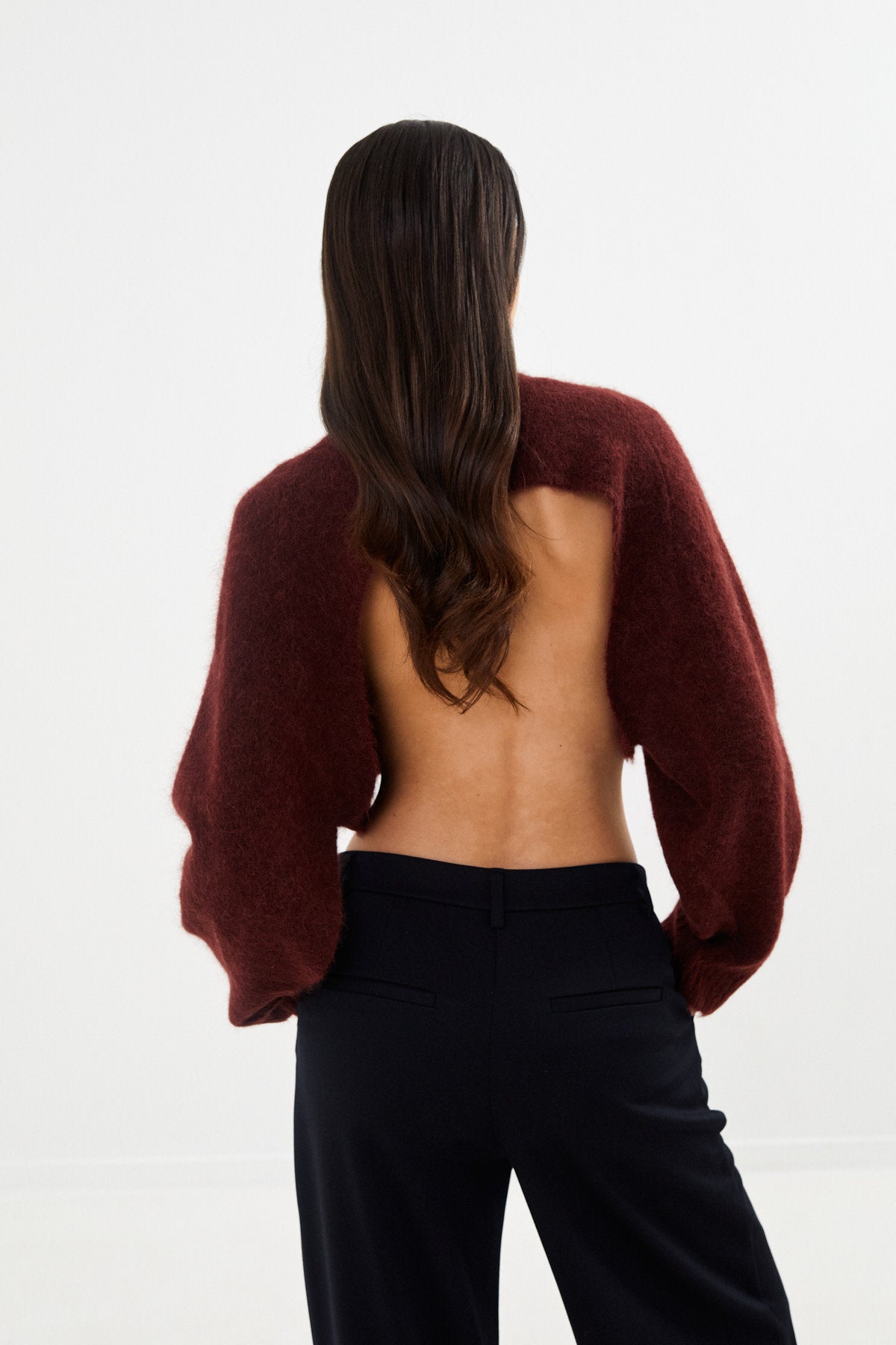 Adora - Fluffy arm warmer I Burgundy