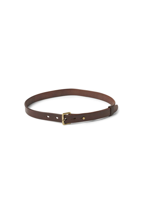 Adelka - Leather slim belt I Dark brown