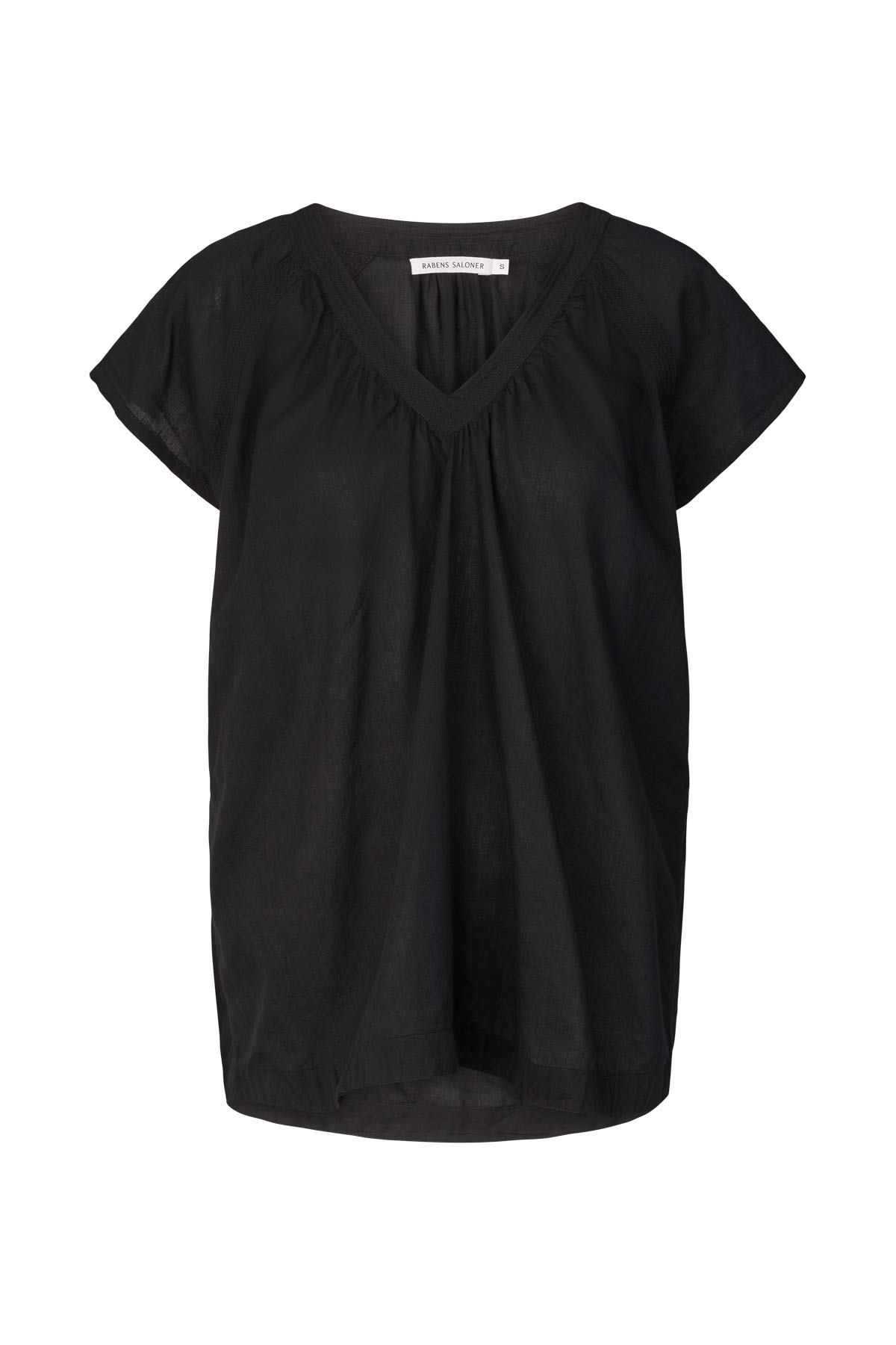 Dipsy - Cotton V-neck top I Black