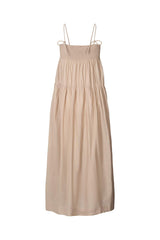 Dodo - Cotton smock tier dress I Caramel