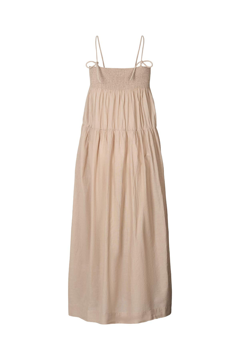Dodo - Cotton smock tier dress I Caramel