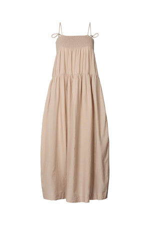 Dodo - Cotton smock tier dress I Caramel
