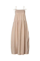 Dodo - Cotton smock tier dress I Caramel