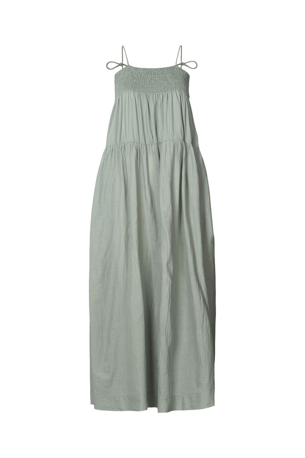 Dodo - Cotton smock tier dress I Sage