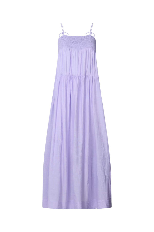 Dodo - Cotton smock tier dress I Violet